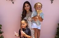 Taijuan Walker’s wife, Heather Restrepo Walker with their two kids